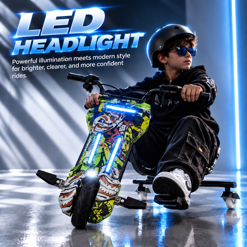 DRIFT X - 3-WHEEL 360° DRIFT SCOOTER - ( GRAFFITI POP EDITION )