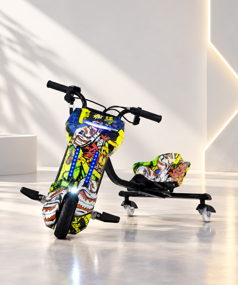 DRIFT X - 3-WHEEL 360° DRIFT SCOOTER - ( GRAFFITI POP EDITION )