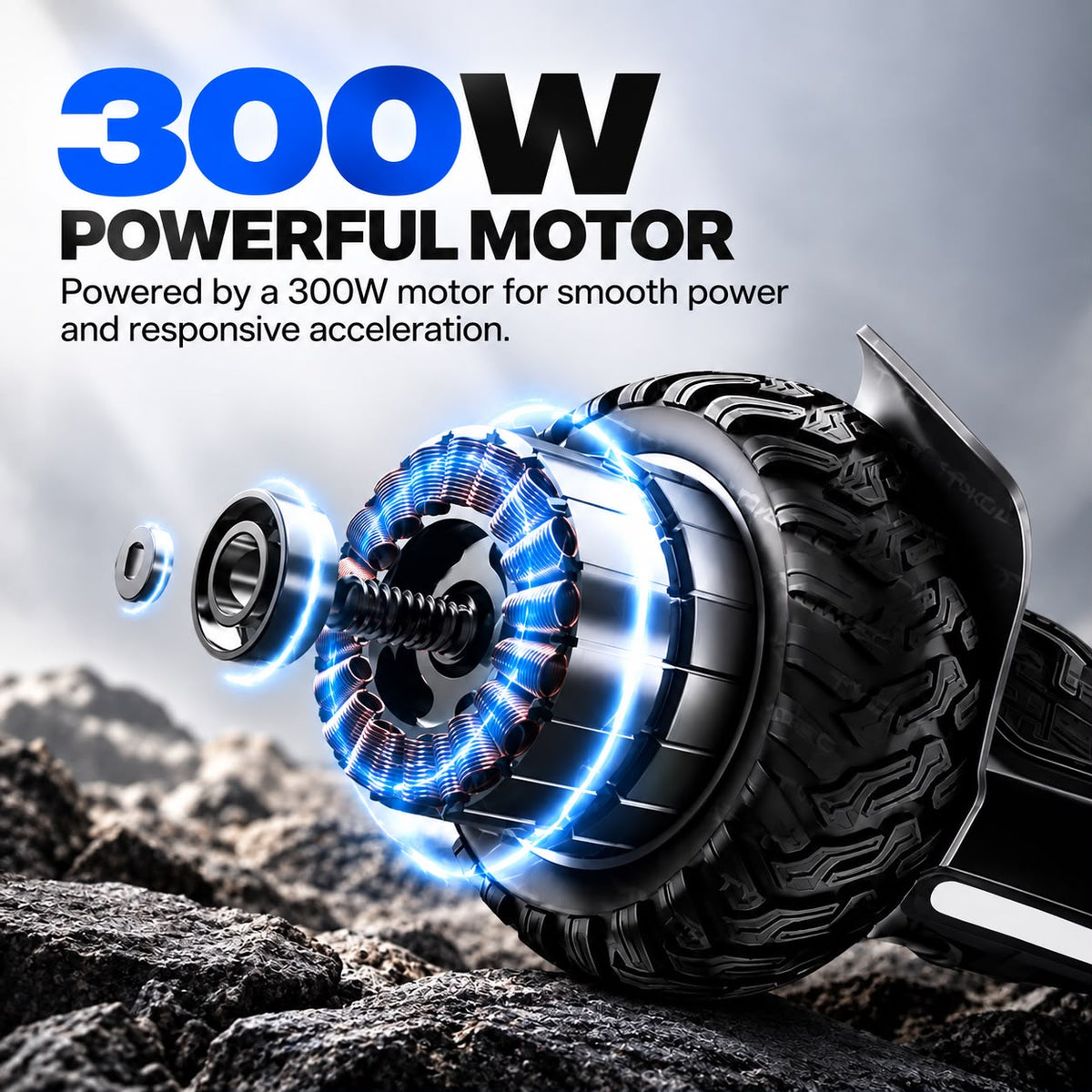 HOVERGO Off-Road SUV Hoverboard APP CONNECTIVITY (Black & White)
