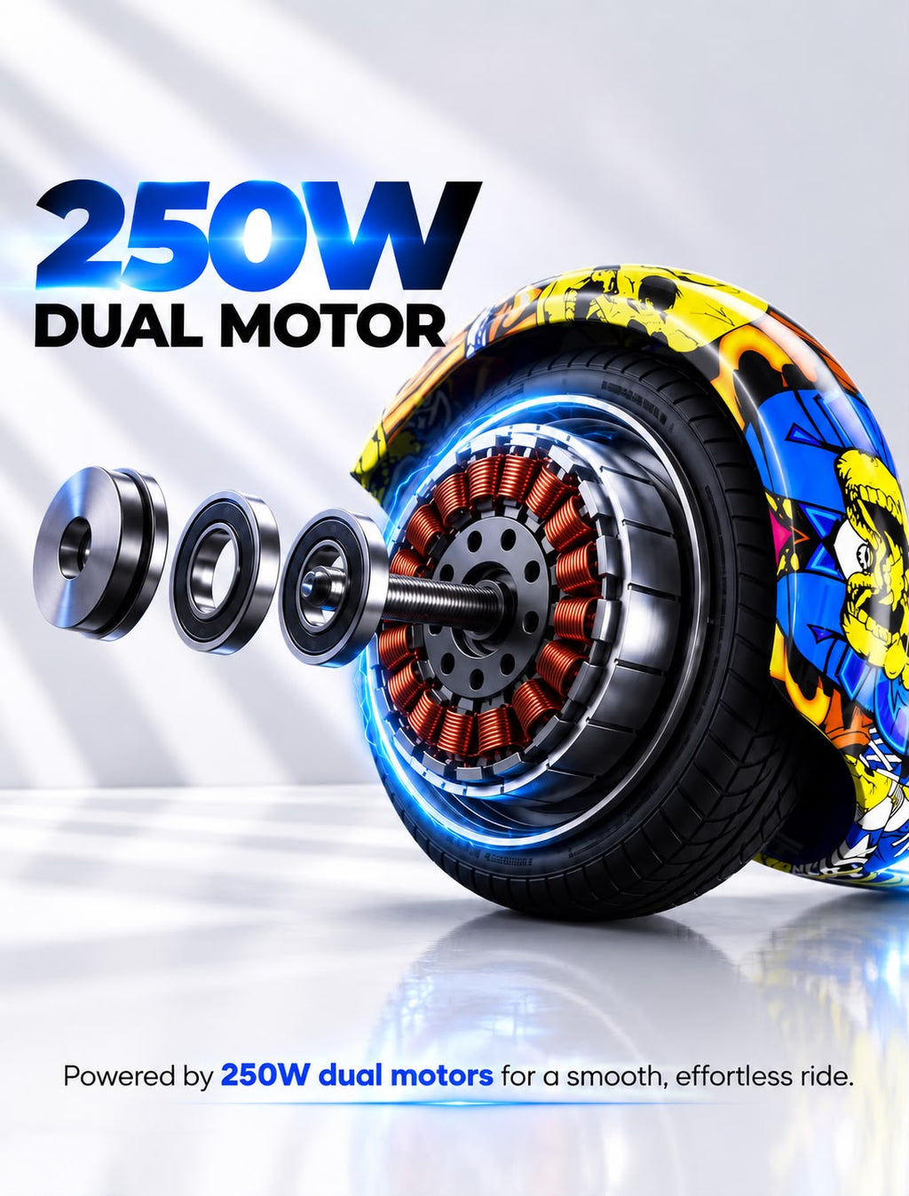 Hover Go Balancing Hoverboard App connectivity - Yellow Blue Black Dipper