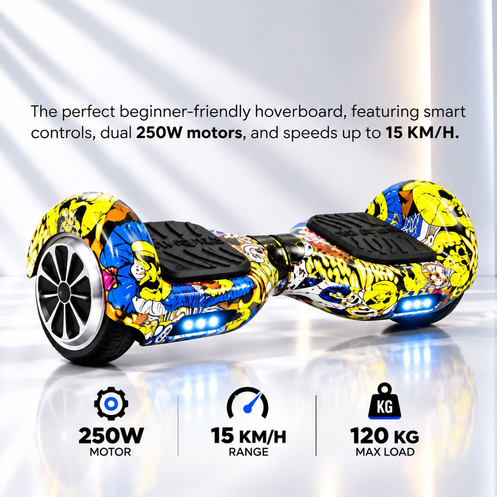 Hover Go Balancing Hoverboard App connectivity - Yellow Blue Black Dipper