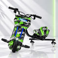 HOVERGO WHEEL ELECTRIC 360 DRIFT SCOOTER FOR KIDS AND ADULTS WITH LED LIGHT AND BLUETOOTH - GREEN